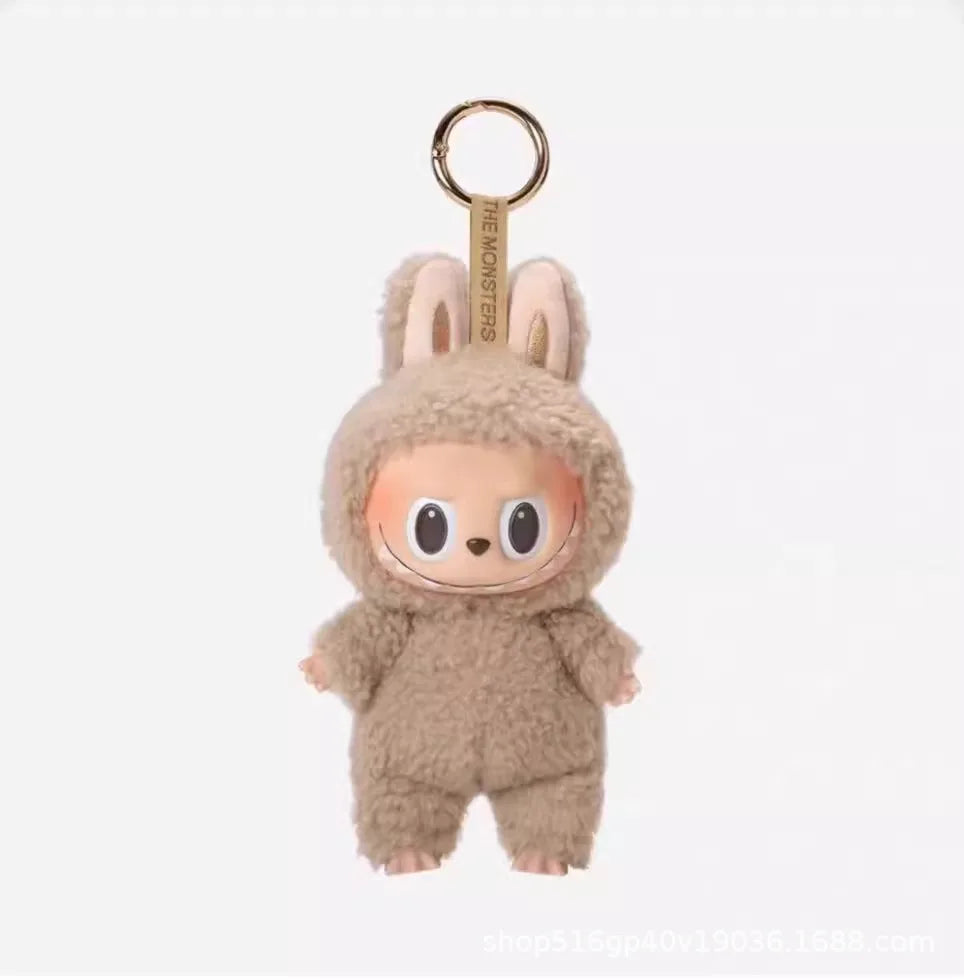Labubu The Monsters Sit-Down Party First and Second Generation Series Vinyl Keychain Pendant Plush Dolls Replica Birthday Gift