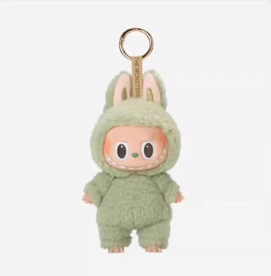 Labubu The Monsters Sit-Down Party First and Second Generation Series Vinyl Keychain Pendant Plush Dolls Replica Birthday Gift