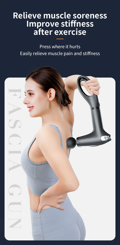 Mini Handheld Percussion Massage Gun – Portable Electric Muscle Massager for Neck, Back, and Legs