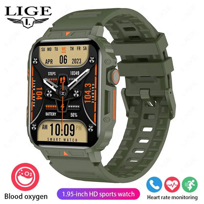 LIGE Smartwatch 1.95" – Waterproof Fitness & Health Tracker for Men & Women | IP68, Heart Rate, Sleep & Sport Modes