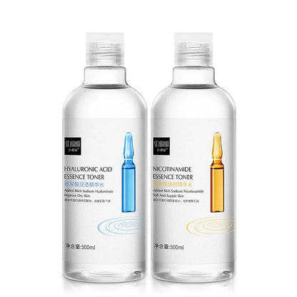 500ml Niacinamide & Hyaluronic Acid Facial Toner – Moisturizing Essence Water for Dry & Dull Skin