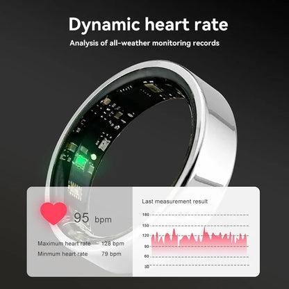 SR08 Smart Ring – 2025 Bluetooth Health Tracker with Sleep, Heart Rate & Activity Monitoring (Unisex)