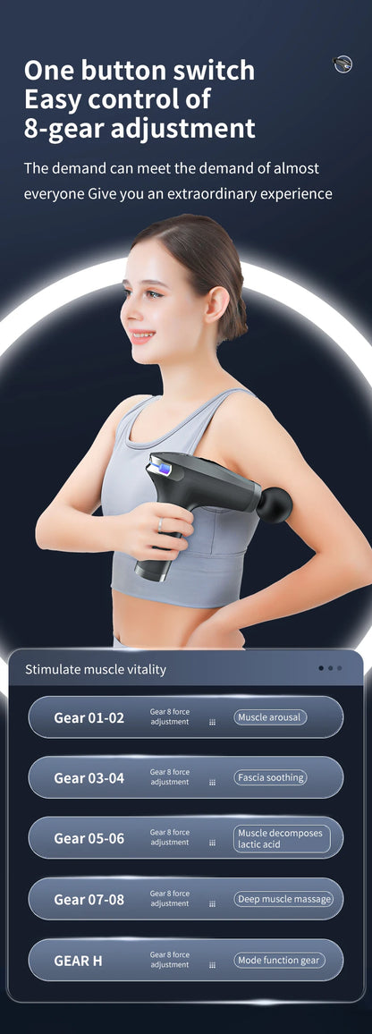 Mini Handheld Percussion Massage Gun – Portable Electric Muscle Massager for Neck, Back, and Legs
