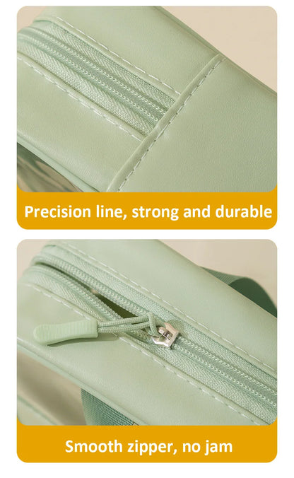 Matte Translucent Travel Toiletry Bag – Unisex Makeup & Cosmetic Organizer with Handle