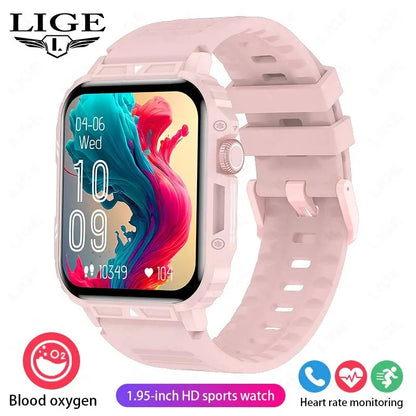 LIGE Smartwatch 1.95" – Waterproof Fitness & Health Tracker for Men & Women | IP68, Heart Rate, Sleep & Sport Modes