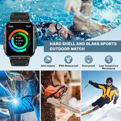 LIGE Smartwatch 1.95" – Waterproof Fitness & Health Tracker for Men & Women | IP68, Heart Rate, Sleep & Sport Modes