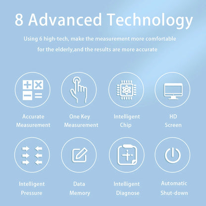 AICARE Blood Pressure Monitor Upper Arm Automatic Tonometer Digital Blood Pressure Meter BP Medical Sphygmomanometer Pulse