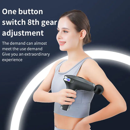 Mini Handheld Percussion Massage Gun – Portable Electric Muscle Massager for Neck, Back, and Legs