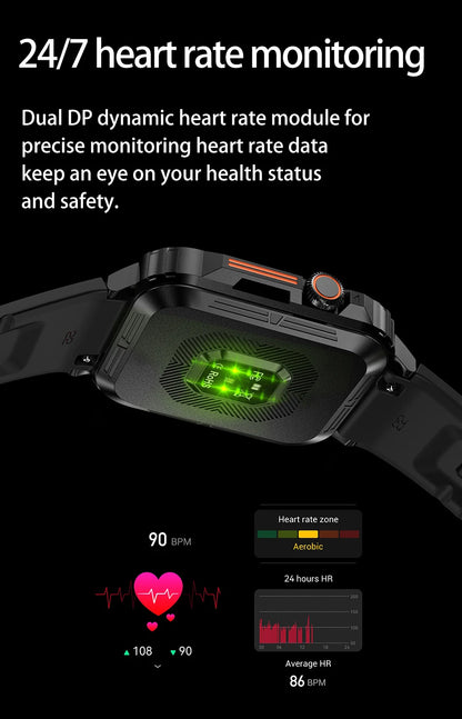LIGE Smartwatch 1.95" – Waterproof Fitness & Health Tracker for Men & Women | IP68, Heart Rate, Sleep & Sport Modes