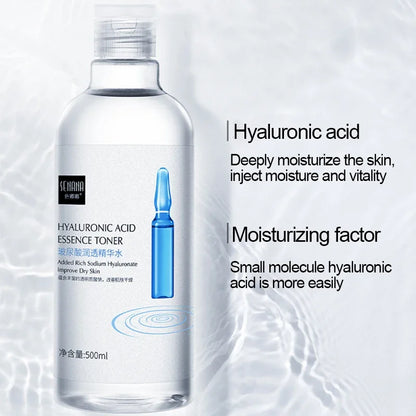 500ml Niacinamide & Hyaluronic Acid Facial Toner – Moisturizing Essence Water for Dry & Dull Skin