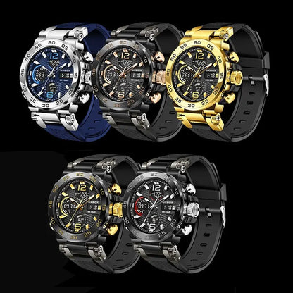 FOXBOX Men’s Luxury Chronograph Watch – Waterproof Sport Diver & Business Timepiece with Gift Box