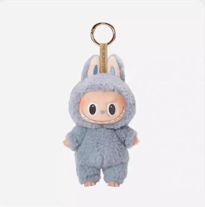 Labubu The Monsters Sit-Down Party First and Second Generation Series Vinyl Keychain Pendant Plush Dolls Replica Birthday Gift