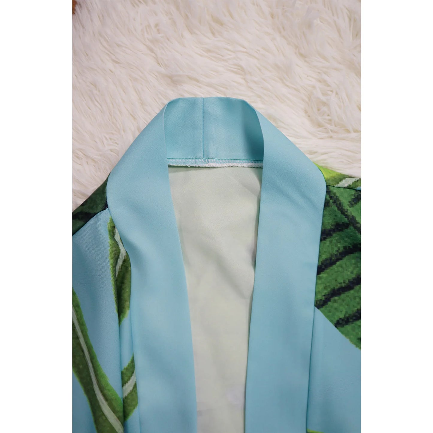 New Elegant Japanese Kimono Robe with Obi – Floral Print Silk Yukata Pajamas for Women