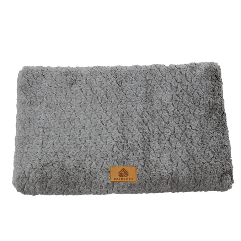 Orthopedic Memory Foam Dog Bed – Waterproof with Removable Faux Fur Cover & Anti-Slip Bottom