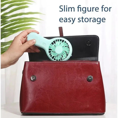 Mini USB Fan – 3-Speed Rechargeable Silent Desk Fan with Base