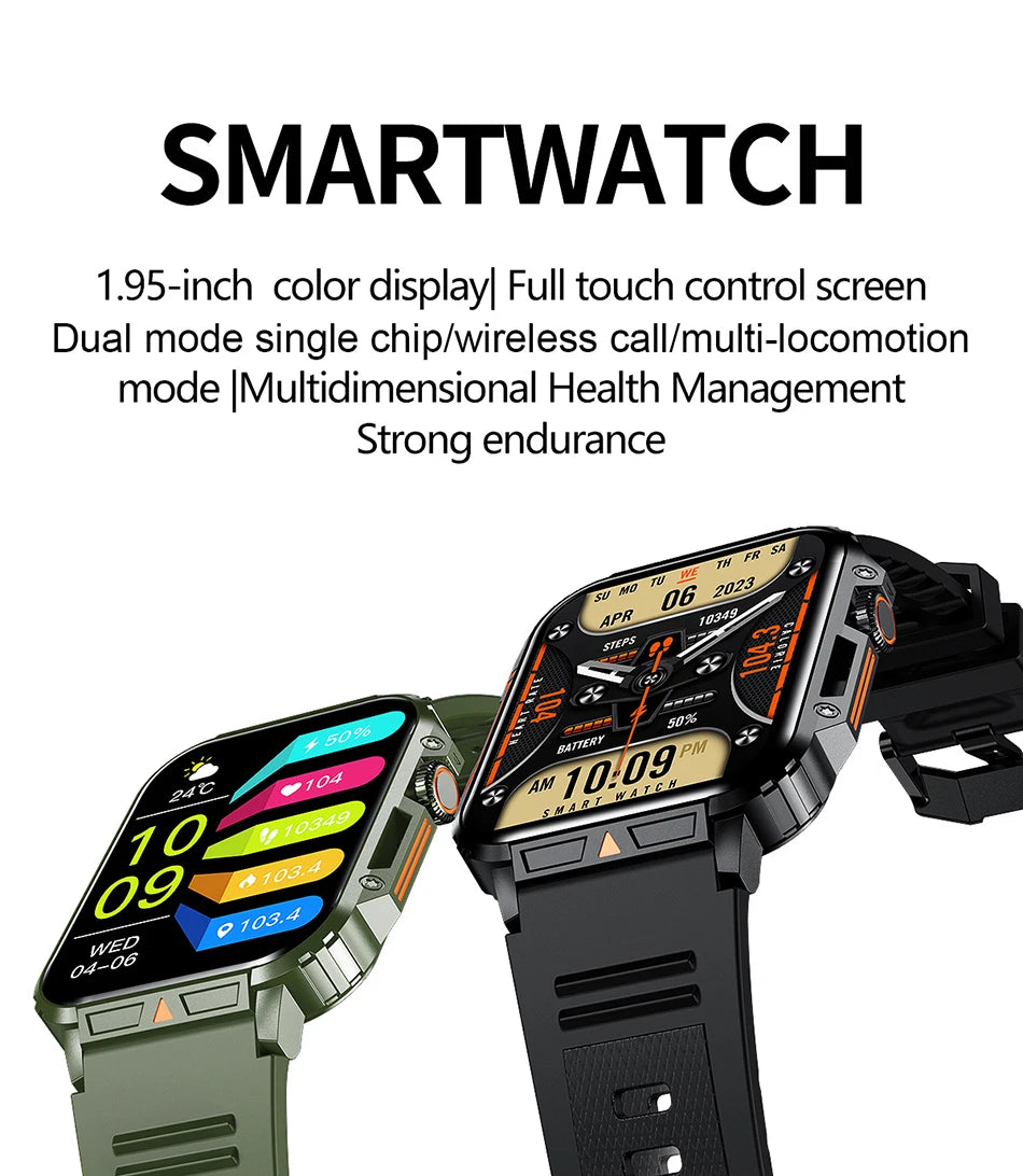 LIGE Smartwatch 1.95" – Waterproof Fitness & Health Tracker for Men & Women | IP68, Heart Rate, Sleep & Sport Modes
