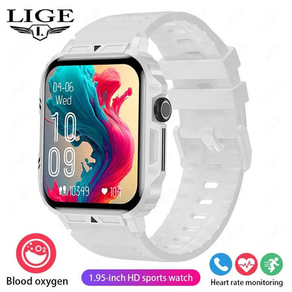 LIGE Smartwatch 1.95" – Waterproof Fitness & Health Tracker for Men & Women | IP68, Heart Rate, Sleep & Sport Modes
