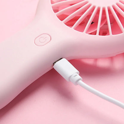 Mini USB Fan – 3-Speed Rechargeable Silent Desk Fan with Base