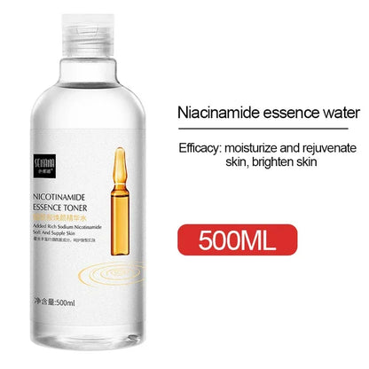 500ml Niacinamide & Hyaluronic Acid Facial Toner – Moisturizing Essence Water for Dry & Dull Skin