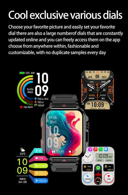 LIGE Smartwatch 1.95" – Waterproof Fitness & Health Tracker for Men & Women | IP68, Heart Rate, Sleep & Sport Modes