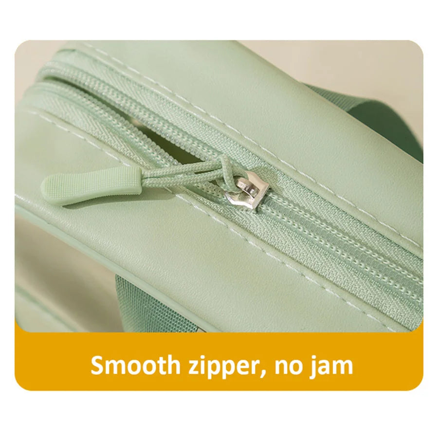 Matte Translucent Travel Toiletry Bag – Unisex Makeup & Cosmetic Organizer with Handle