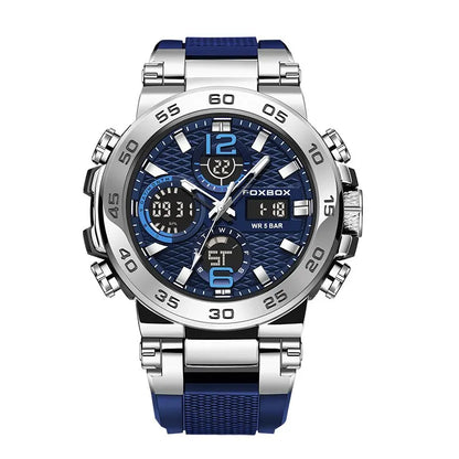 FOXBOX Men’s Luxury Chronograph Watch – Waterproof Sport Diver & Business Timepiece with Gift Box