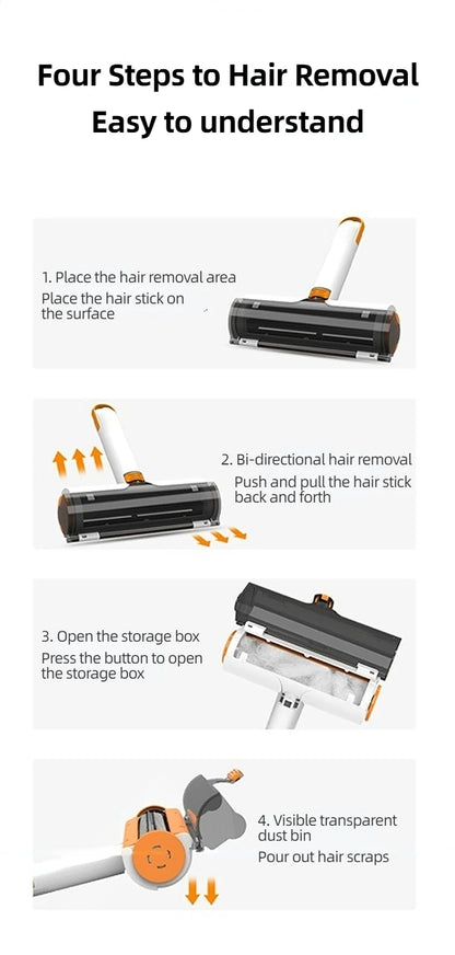 Reusable Pet Hair Remover Roller – Portable, Washable & Eco-Friendly for Dogs, Cats & Clothes