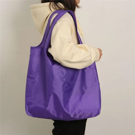 Durable Oxford Cloth Shopping Bag – Reusable Eco Tote for Women, 53x38x10cm, No Zipper
