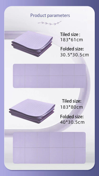 Foldable Yoga Mat – Non-Slip, Eco-Friendly & Lightweight for Travel, Home Workouts & Outdoor Fitness