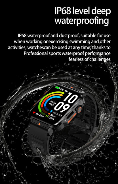 LIGE Smartwatch 1.95" – Waterproof Fitness & Health Tracker for Men & Women | IP68, Heart Rate, Sleep & Sport Modes