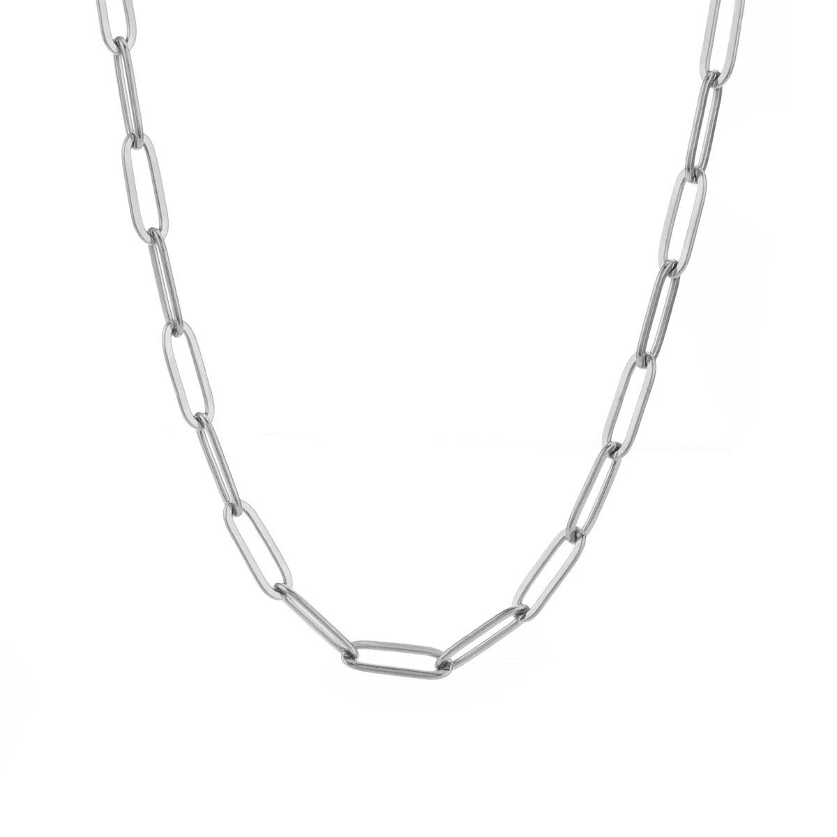 Minimalist Gold Chain Necklace & Chunky Paperclip Bracelet – Waterproof Stainless Steel Jewelry Gift