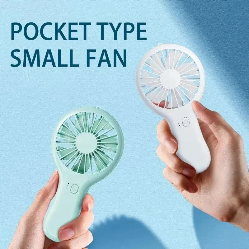 Mini USB Fan – 3-Speed Rechargeable Silent Desk Fan with Base