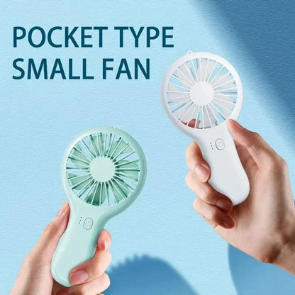 Mini USB Fan – 3-Speed Rechargeable Silent Desk Fan with Base