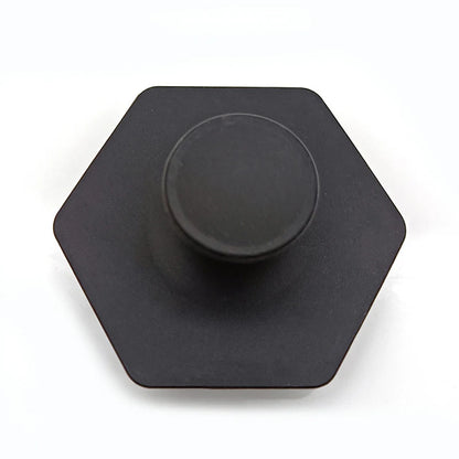 Back view of hexagon silicone facial brush showing anti-slip grip handle