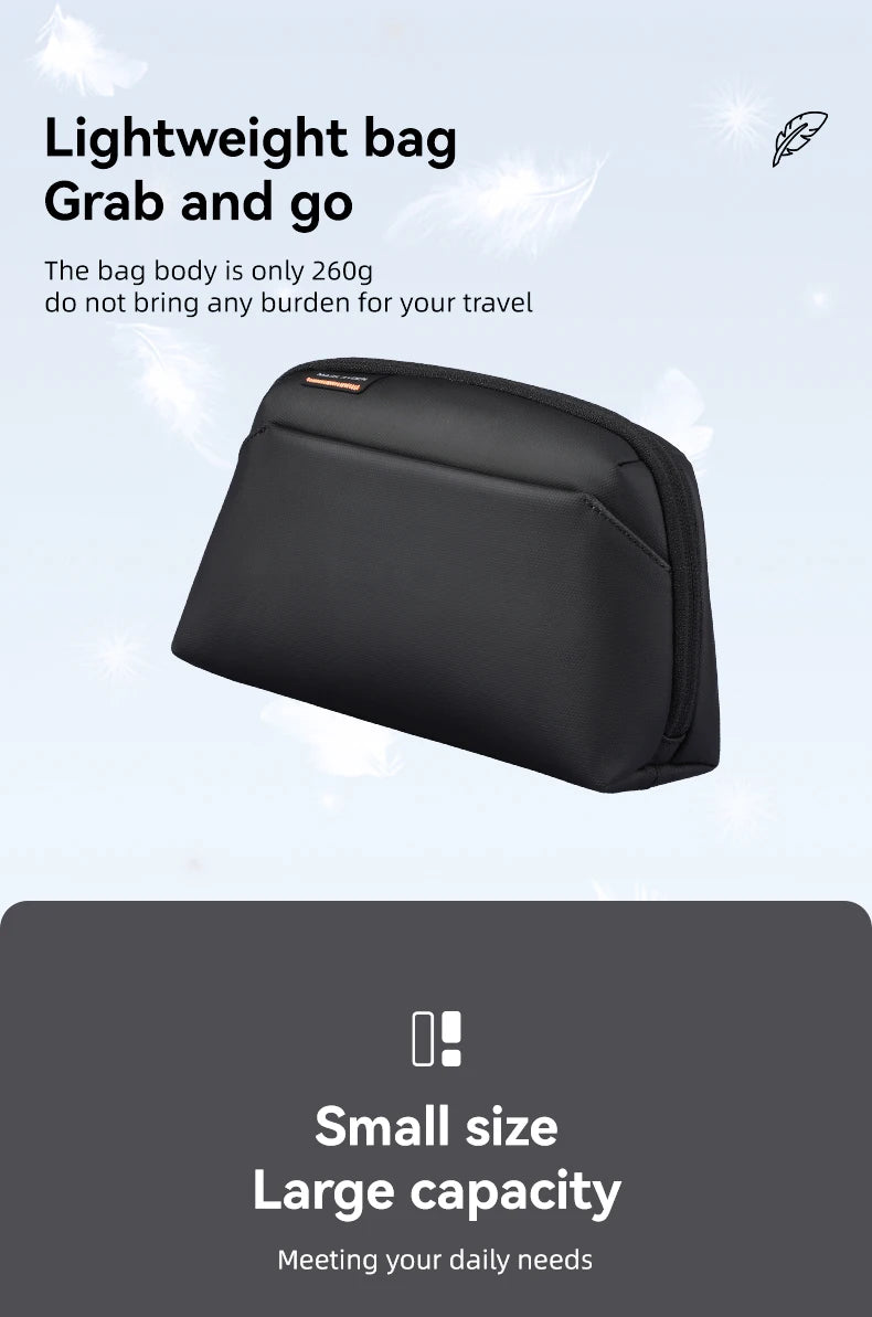 Lightweight Mark Ryden tech organizer pouch weighing 260g – small size with large capacity, perfect for travel and daily essentials