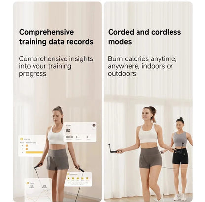 Xiaomi Mijia smart rope with corded and cordless options for indoor or outdoor workouts
